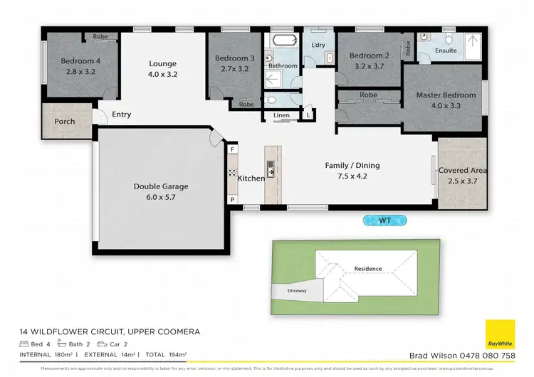 Floorplan of Homely house listing, 14 Wildflower Circuit, Upper Coomera QLD 4209