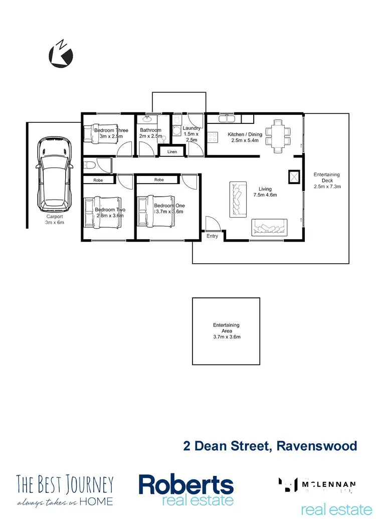 Floorplan of Homely house listing, 2 Dean Street, Ravenswood TAS 7250