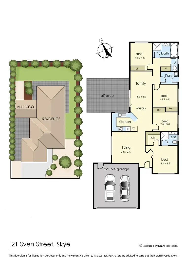 Floorplan of Homely house listing, 21 Sven Street, Skye VIC 3977