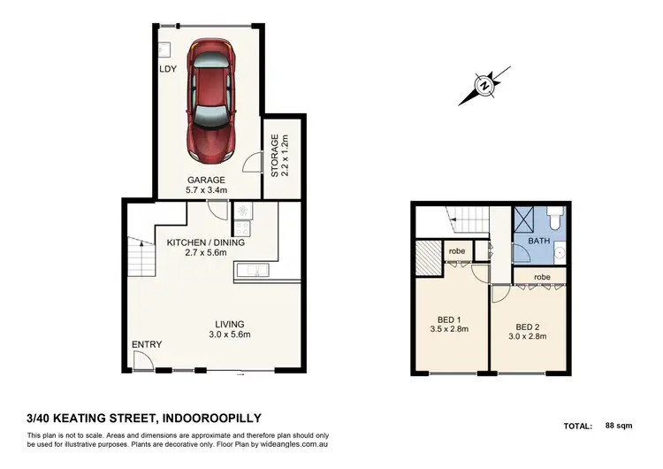 Floorplan of Homely apartment listing, 3/40 Keating Street, Indooroopilly QLD 4068