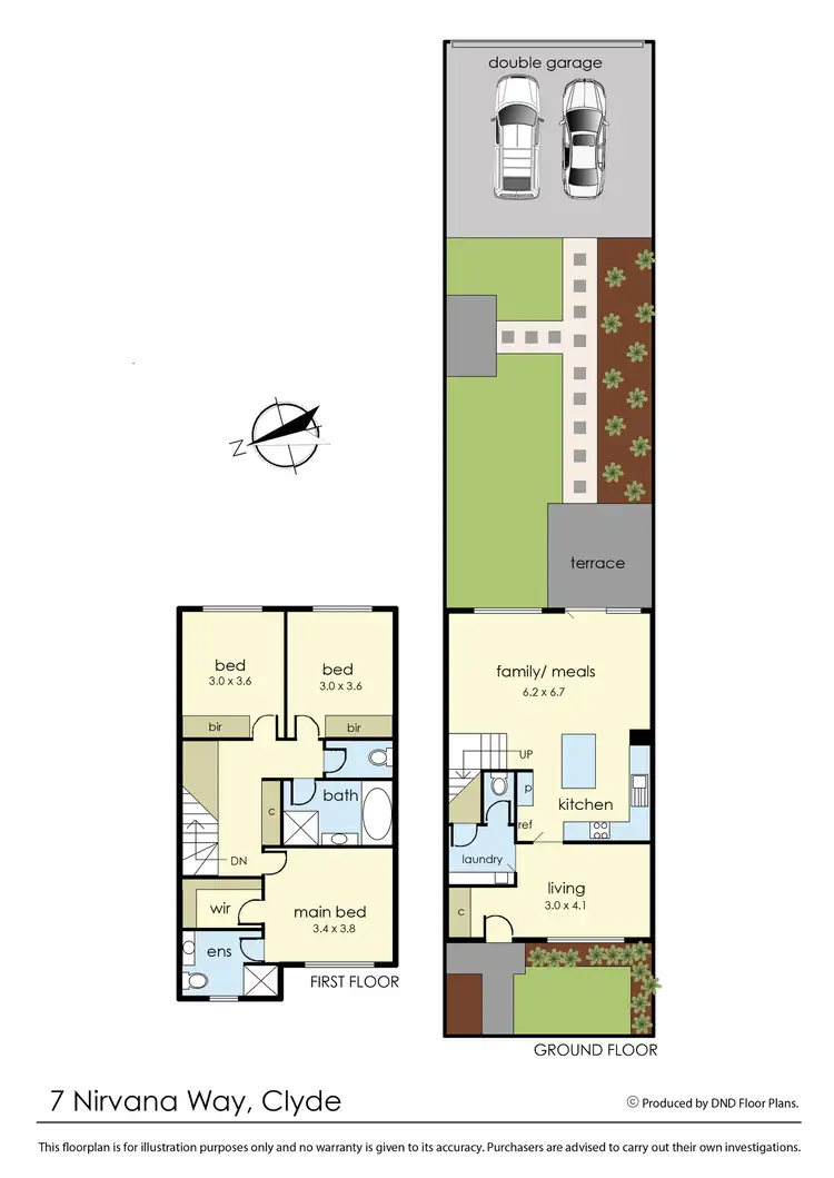 Floorplan of Homely townhouse listing, 7 Nirvana Way, Clyde VIC 3978