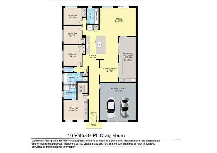 Floorplan of Homely house listing, 10 Valhalla Place, Craigieburn VIC 3064