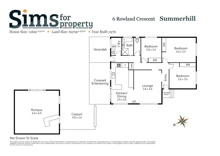 Floorplan of Homely house listing, 6 Rowland Crescent, Summerhill TAS 7250