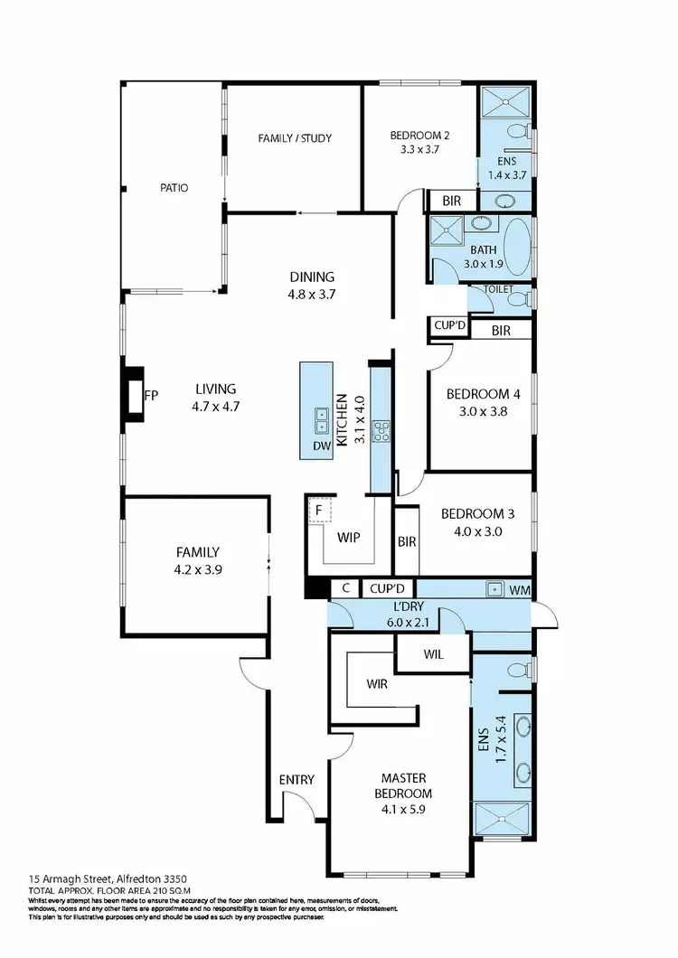 Floorplan of Homely house listing, 15 Armagh Street, Alfredton VIC 3350