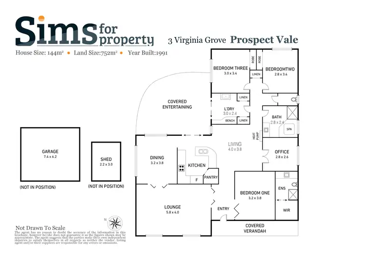 Floorplan of Homely house listing, 3 Virginia Grove, Prospect Vale TAS 7250