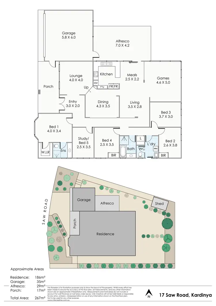 Floorplan of Homely house listing, 17 Saw Road, Kardinya WA 6163