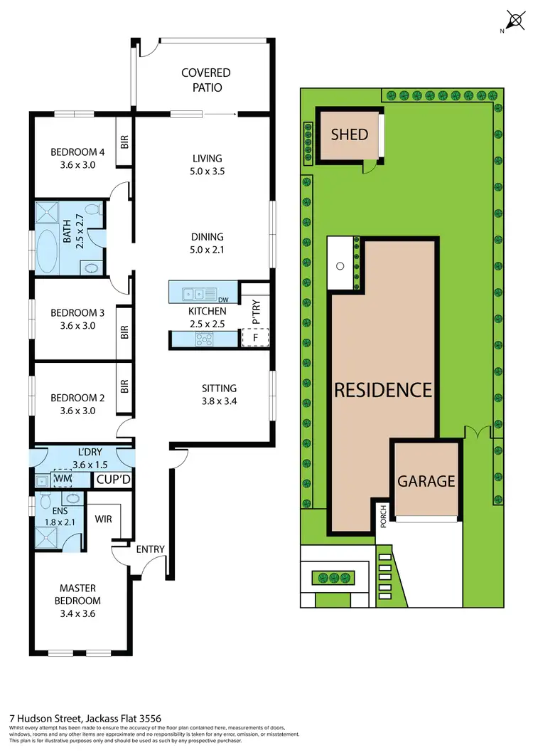 Floorplan of Homely house listing, 7 Hudson Street, Jackass Flat VIC 3556
