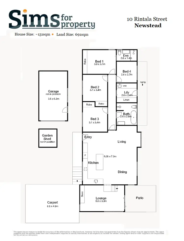Floorplan of Homely house listing, 10 Rintala Street, Newstead TAS 7250