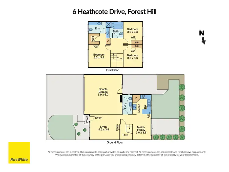 Floorplan of Homely house listing, 6 Heathcote Drive, Forest Hill VIC 3131