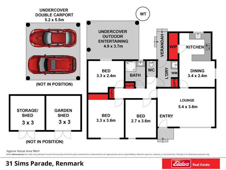 Floorplan of Homely house listing, 31 Sims Parade, Renmark SA 5341