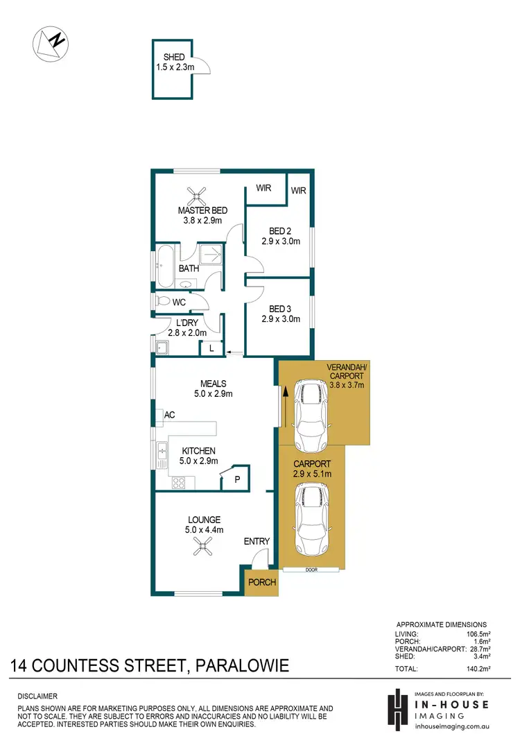 Floorplan of Homely house listing, 14 Countess Street, Paralowie SA 5108