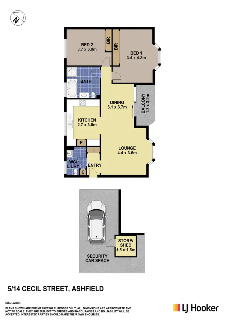 Floorplan of Homely unit listing, 5/14 Cecil Street, Ashfield NSW 2131