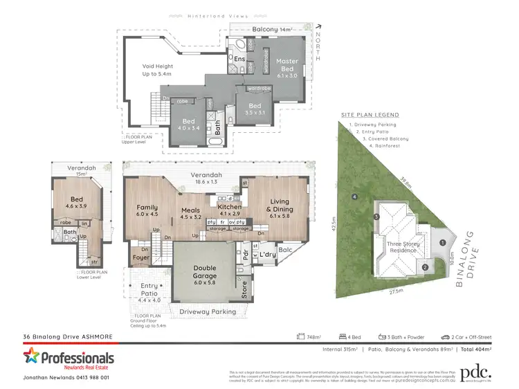 Floorplan of Homely house listing, 36 Binalong Drive, Ashmore QLD 4214