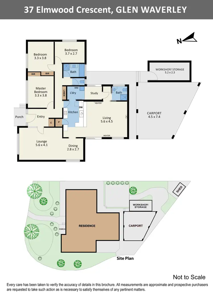 Floorplan of Homely house listing, 37 Elmwood Crescent, Glen Waverley VIC 3150