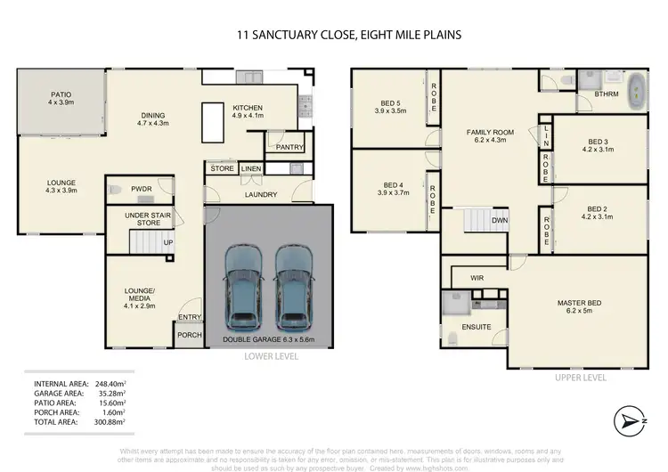 Floorplan of Homely house listing, 11 Sanctuary Close, Eight Mile Plains QLD 4113