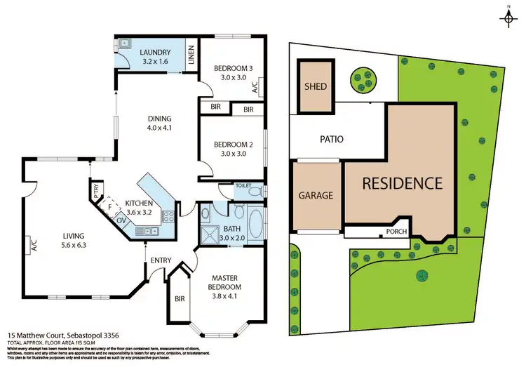 Floorplan of Homely house listing, 15 Matthew Court, Sebastopol VIC 3356