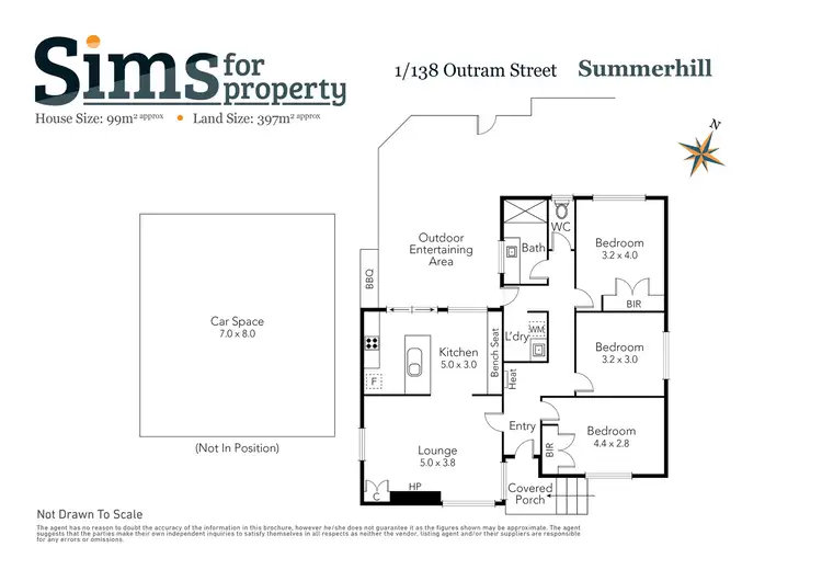 Floorplan of Homely house listing, 1/138 Outram Street, Summerhill TAS 7250