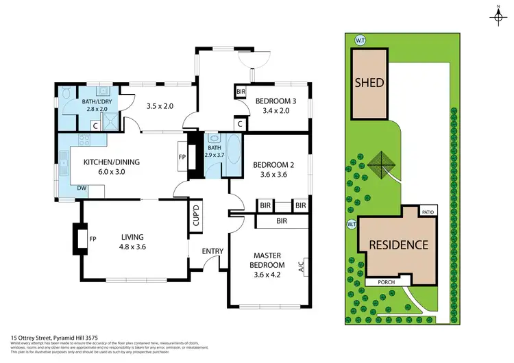 Floorplan of Homely house listing, 15 Ottrey Street, Pyramid Hill VIC 3575