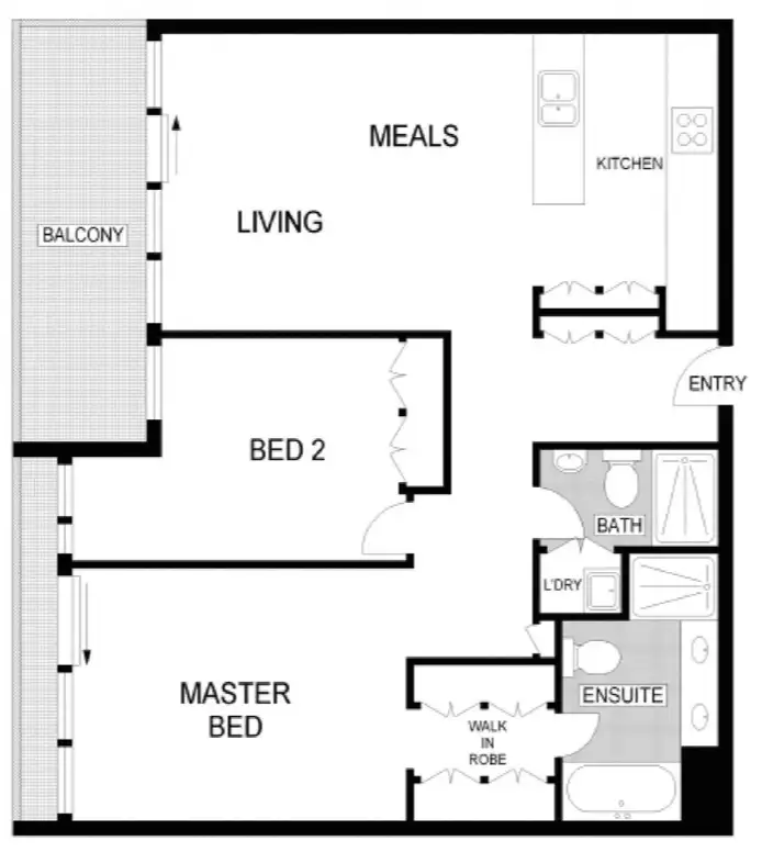 Floorplan of Homely apartment listing, 3404/1 Freshwater Place, Southbank VIC 3006
