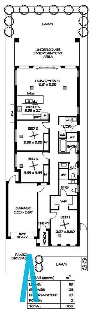 Floorplan of Homely house listing, 22A Fulton Street, Gilles Plains SA 5086