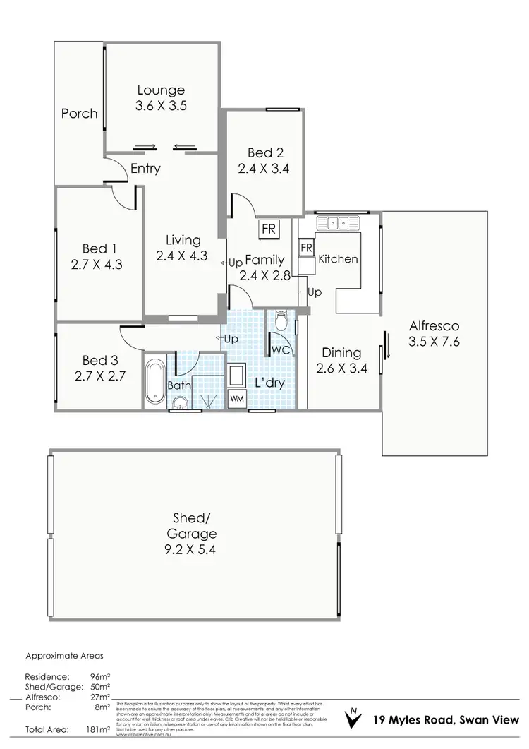Floorplan of Homely house listing, 19 Myles Road, Swan View WA 6056
