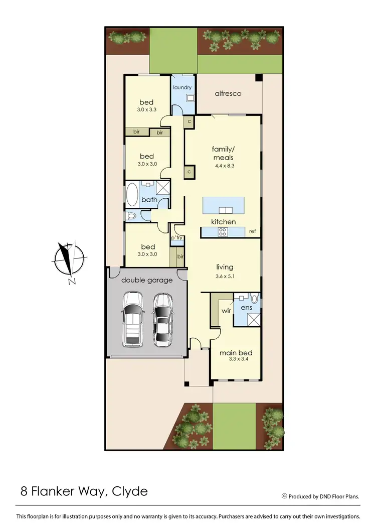 Floorplan of Homely house listing, 8 Flanker Way, Clyde VIC 3978