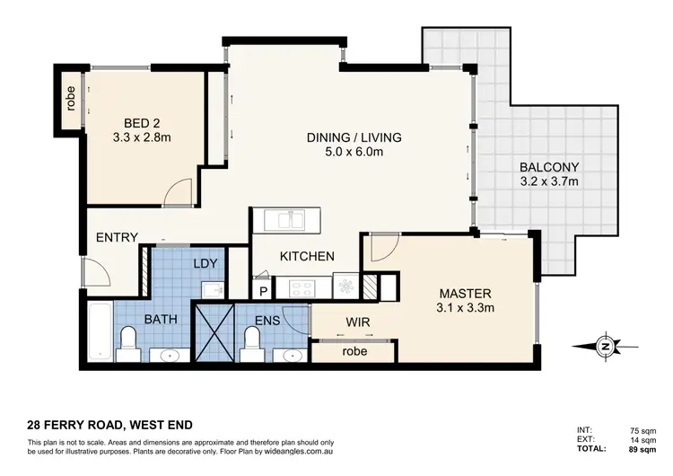 Floorplan of Homely unit listing, 20/28 Ferry Road, West End QLD 4101