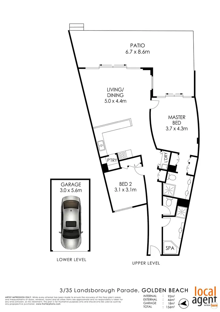 Floorplan of Homely apartment listing, 3/35 Landsborough Pde, Golden Beach QLD 4551