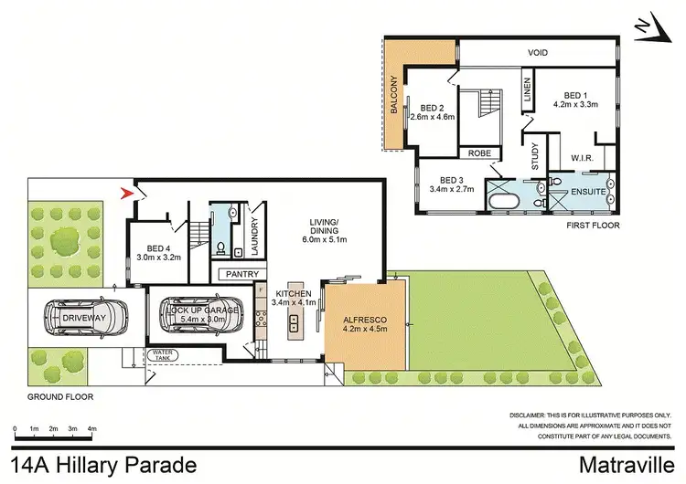 Floorplan of Homely semi-detached listing, 14a Hillary Parade, Matraville NSW 2036