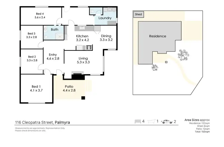 Floorplan of Homely house listing, 116 Cleopatra Street, Palmyra WA 6157