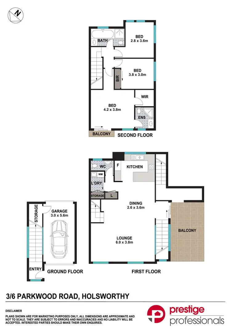 Floorplan of Homely townhouse listing, 3/6 Parkwood Road, Holsworthy NSW 2173