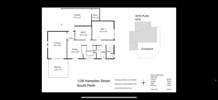 Floorplan of Homely house listing, 1-3/28 Hampden Street, South Perth WA 6151
