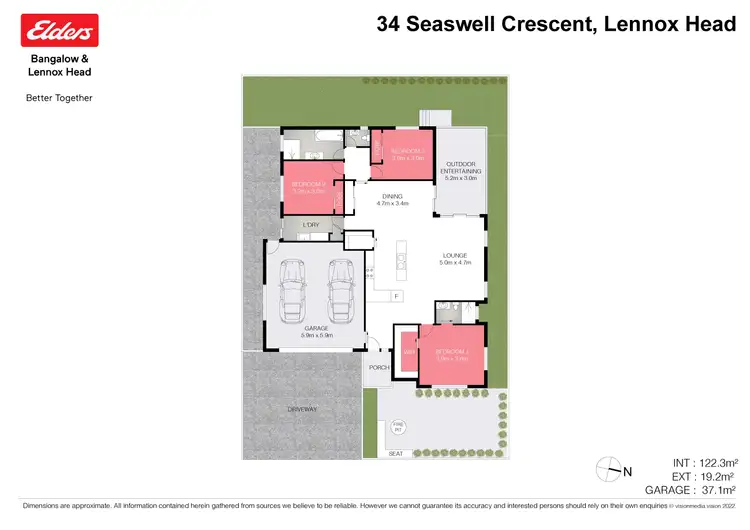 Floorplan of Homely house listing, 34 Seaswell Crescent, Lennox Head NSW 2478