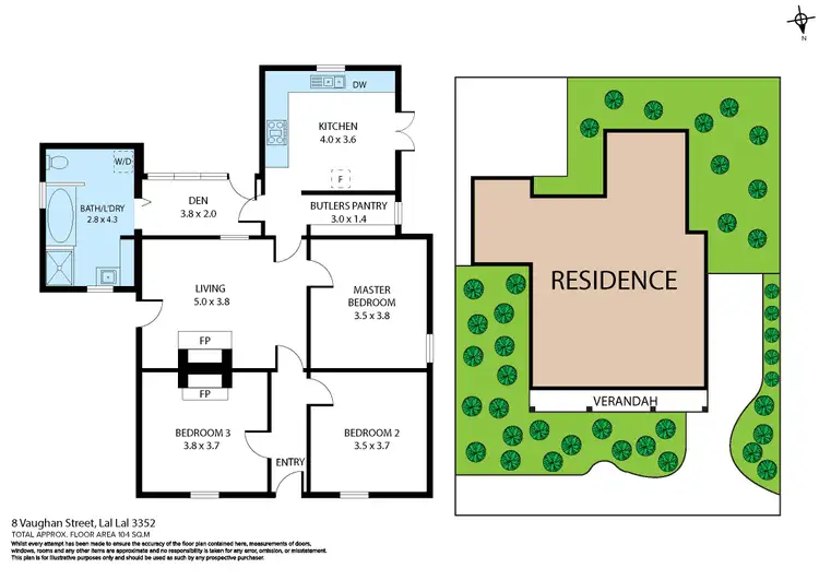 Floorplan of Homely house listing, 8 Vaughan Street, Lal Lal VIC 3352