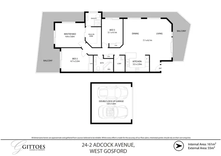 Floorplan of Homely unit listing, 24/2 Adcock Avenue, West Gosford NSW 2250