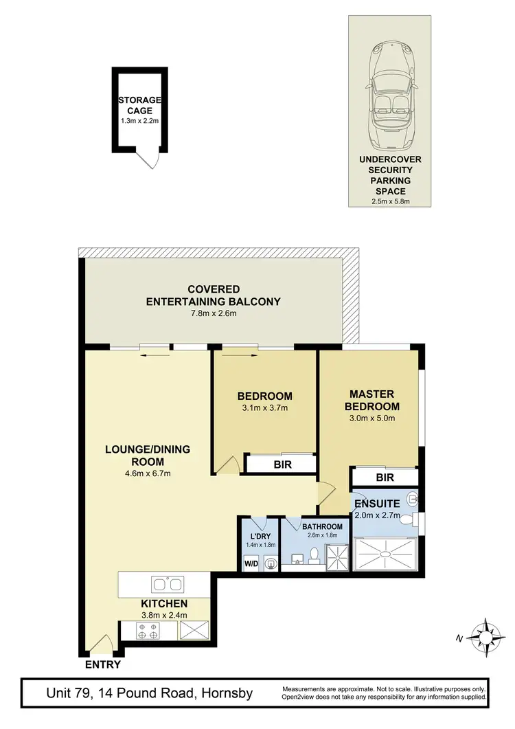 Floorplan of Homely apartment listing, 79/14 Pound Road, Hornsby NSW 2077