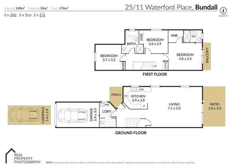 Floorplan of Homely townhouse listing, 25/11 Waterford Court, Bundall QLD 4217