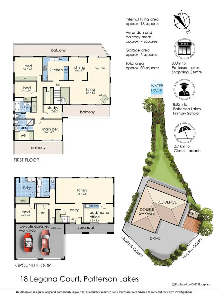 Floorplan of Homely house listing, 18 Legana Court, Patterson Lakes VIC 3197
