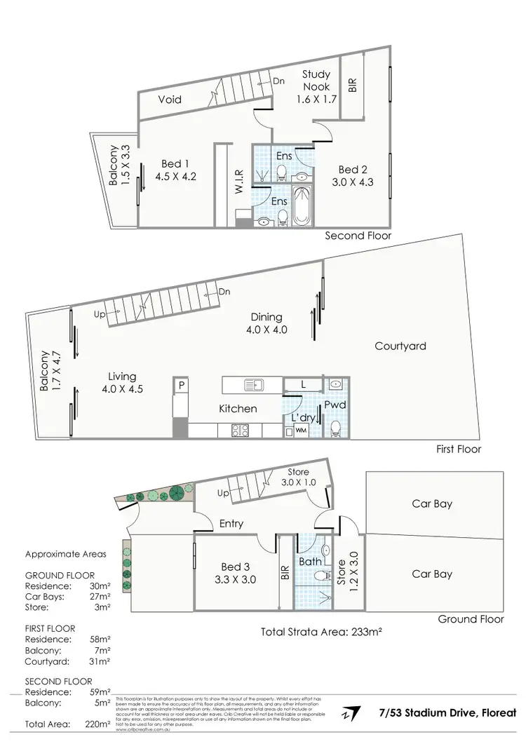 Floorplan of Homely house listing, 7/53 Stadium Drive, Floreat WA 6014