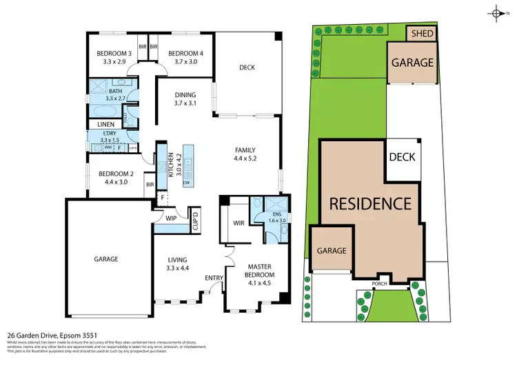 Floorplan of Homely house listing, 26 Garden Drive, Epsom VIC 3551