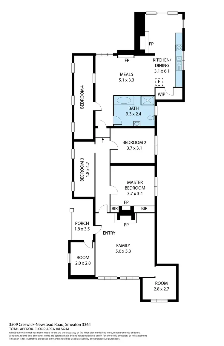 Floorplan of Homely house listing, 3509 Creswick-Newstead Road, Smeaton VIC 3364