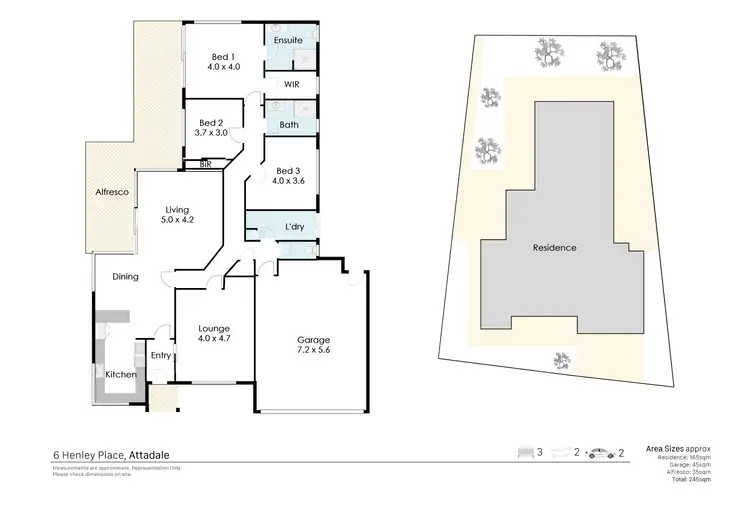 Floorplan of Homely house listing, 6 Henley Place, Attadale WA 6156