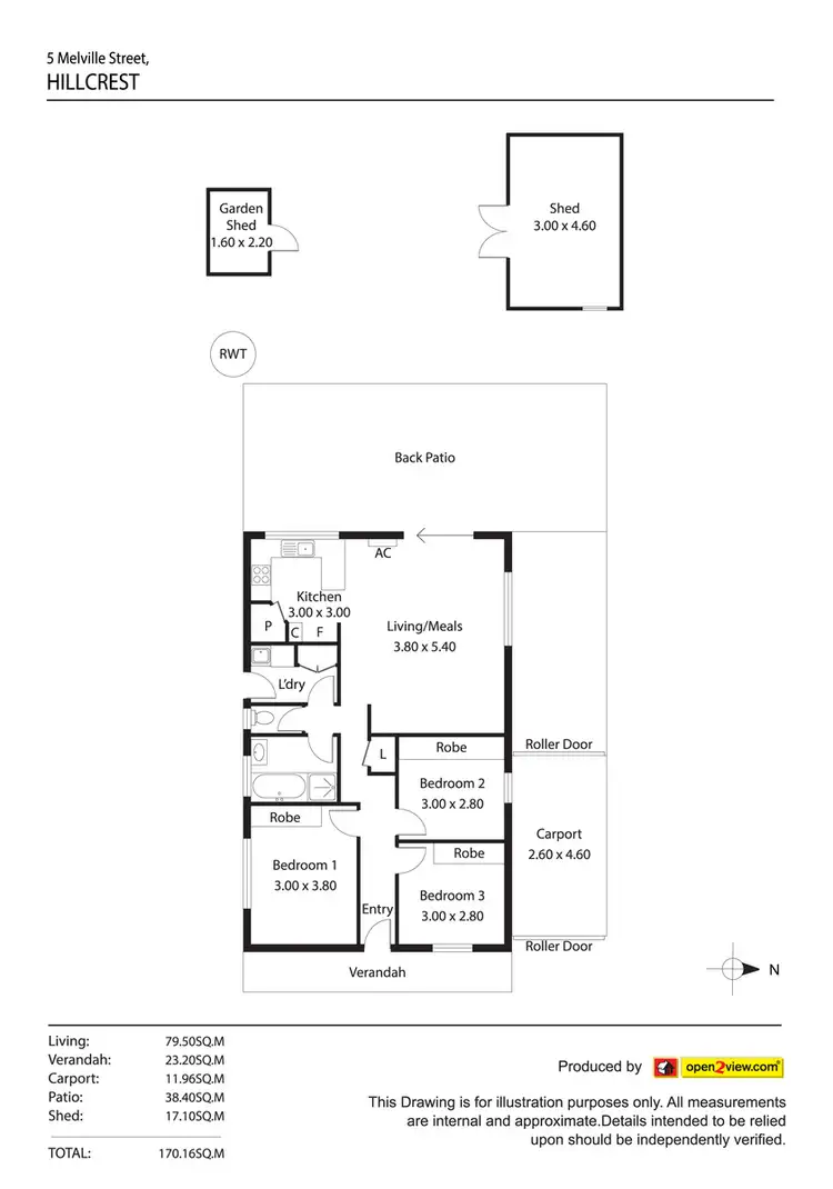 Floorplan of Homely house listing, 5 Melville Street, Hillcrest SA 5086