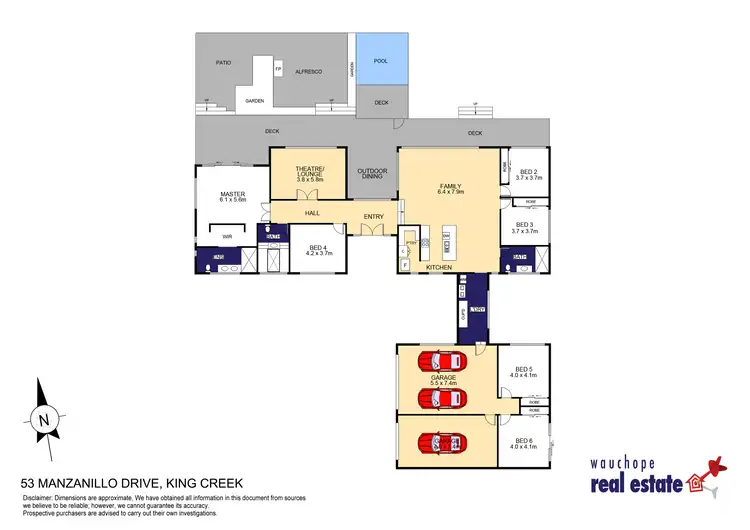 Floorplan of Homely rural property listing, 53 Manzanillo Drive, King Creek NSW 2446