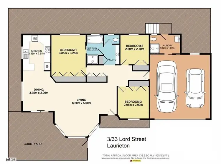 Floorplan of Homely villa listing, 3/33 Lord Street, Laurieton NSW 2443