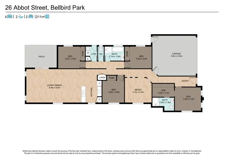 Floorplan of Homely house listing, 26 Abbot Circuit, Bellbird Park QLD 4300