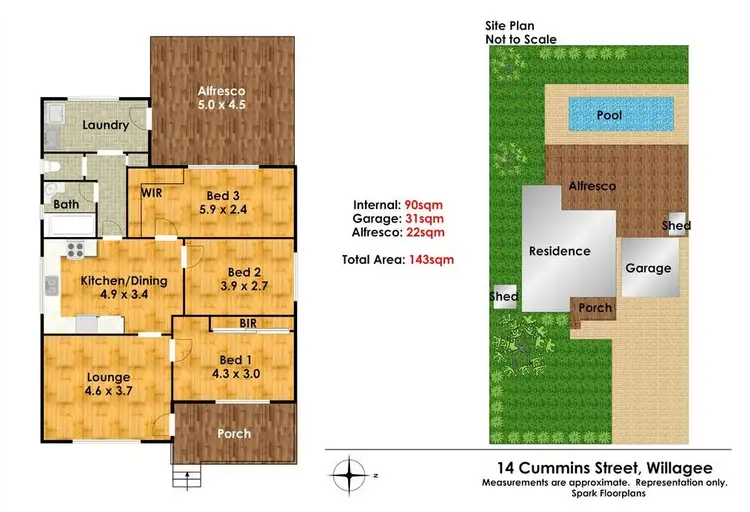 Floorplan of Homely house listing, 14 Cummins Street, Willagee WA 6156
