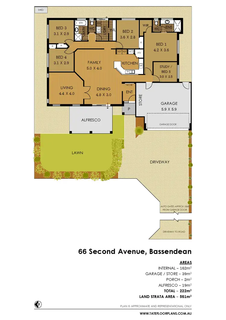 Floorplan of Homely house listing, 66 Second Avenue, Bassendean WA 6054