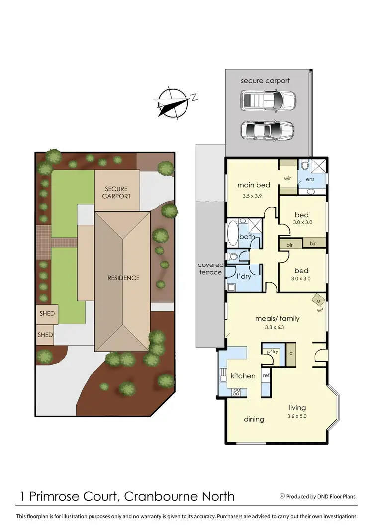 Floorplan of Homely house listing, 1 Primrose Court, Cranbourne North VIC 3977