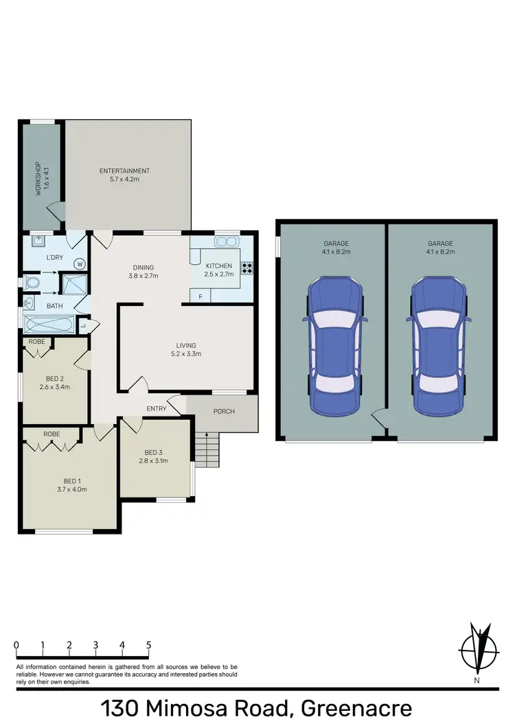 Floorplan of Homely house listing, 130 Mimosa Rd, Greenacre NSW 2190